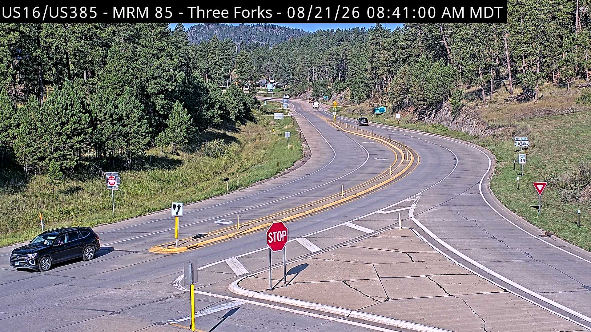 Webcam view of US-16 at Three Forks, SD
