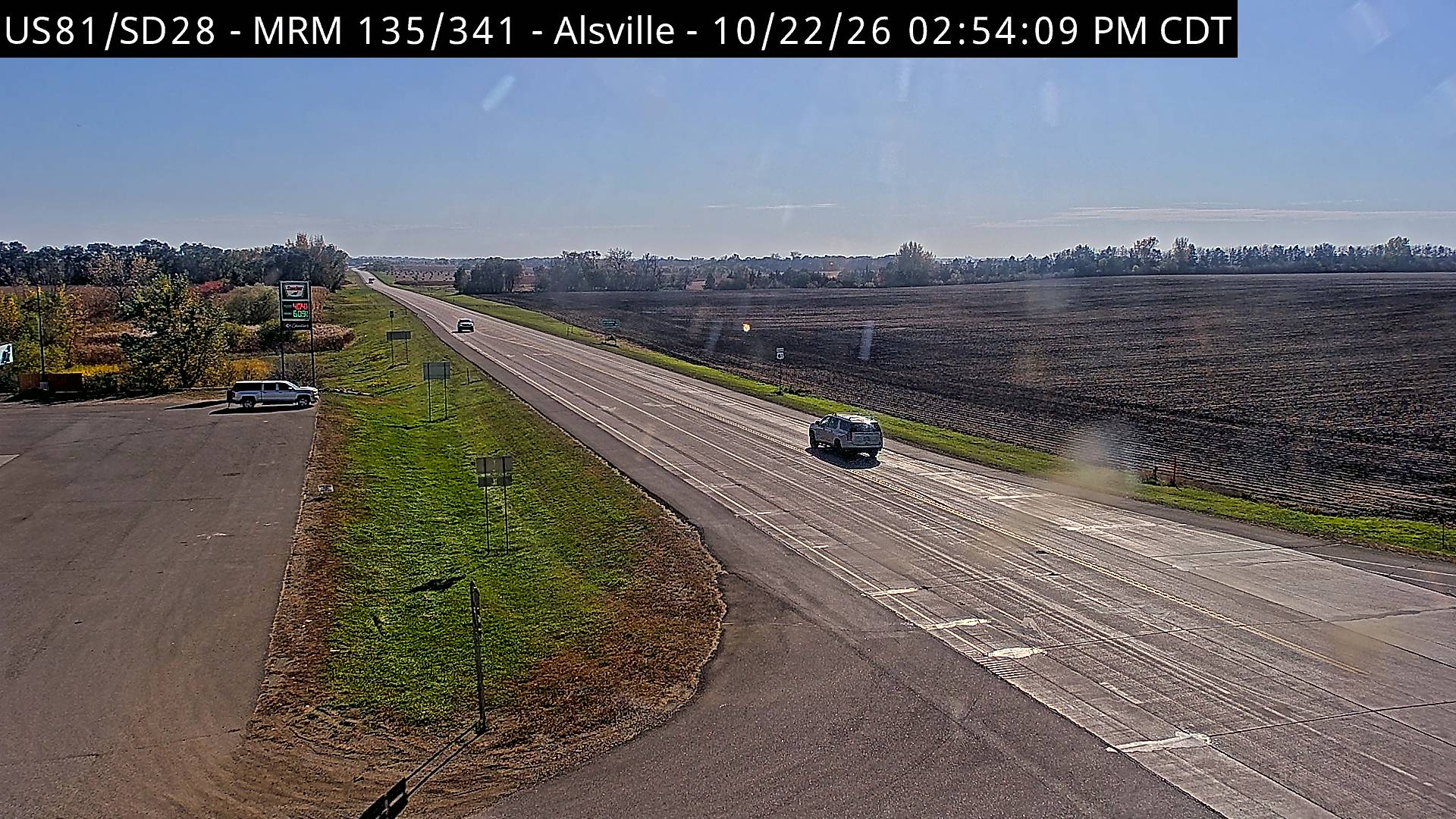 Webcam view of Alsville, South Dakota on US-18