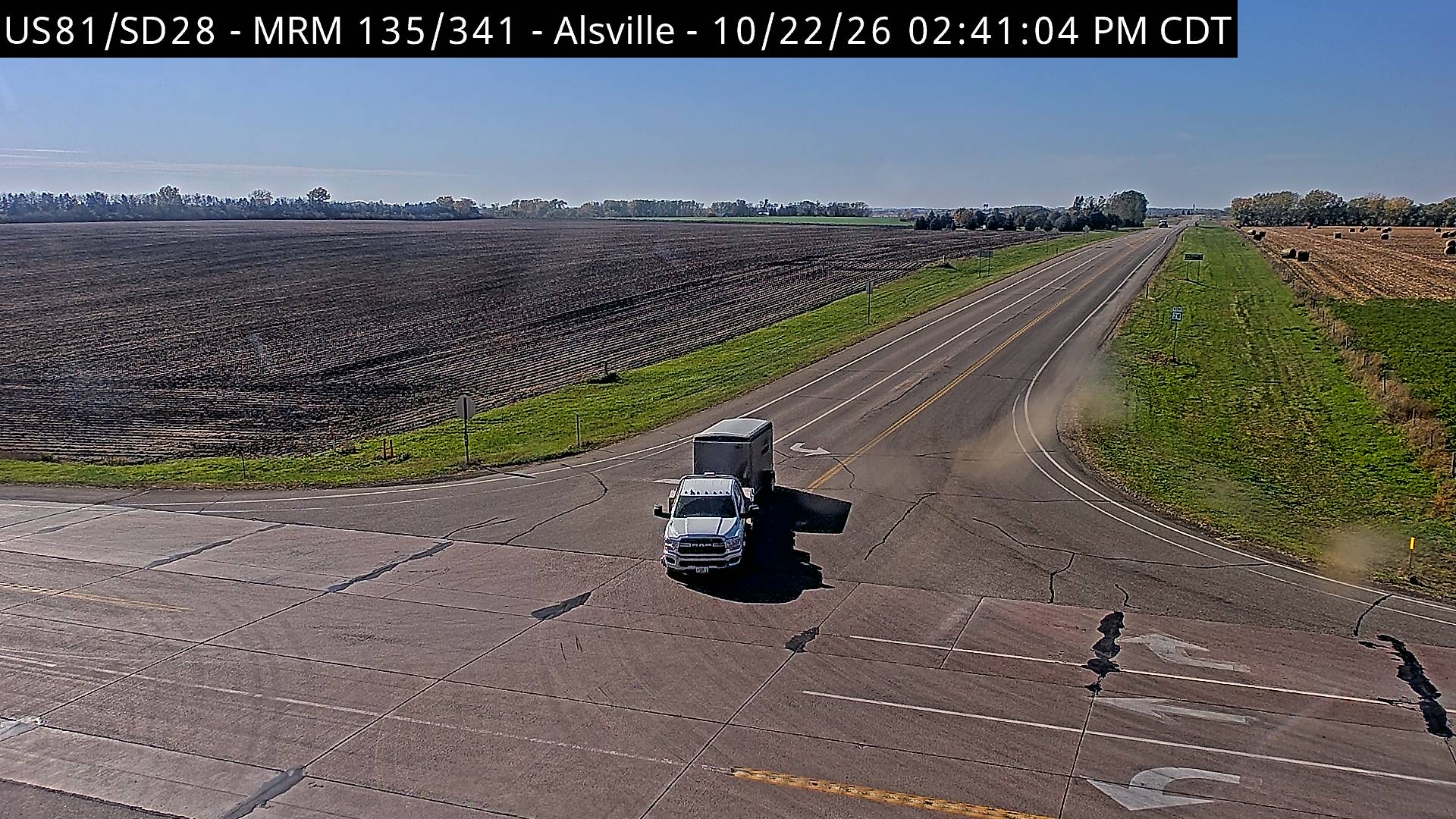 Webcam view of Alsville, South Dakota on US-18