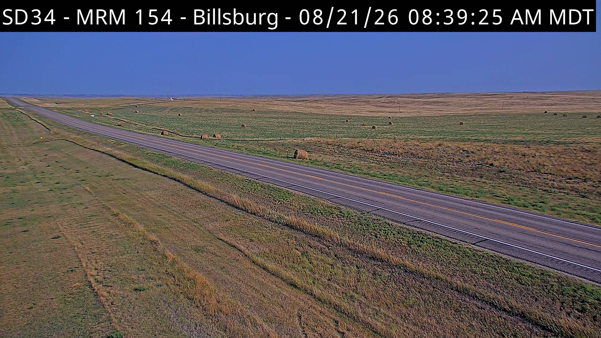 Webcam view of Billsburg, South Dakota on SD-34