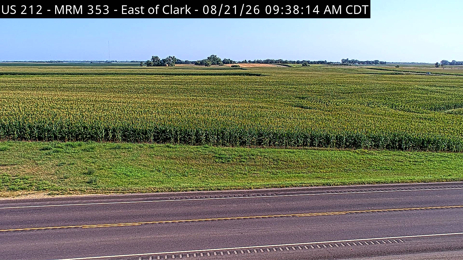 Webcam view of Clark, South Dakota on US-18