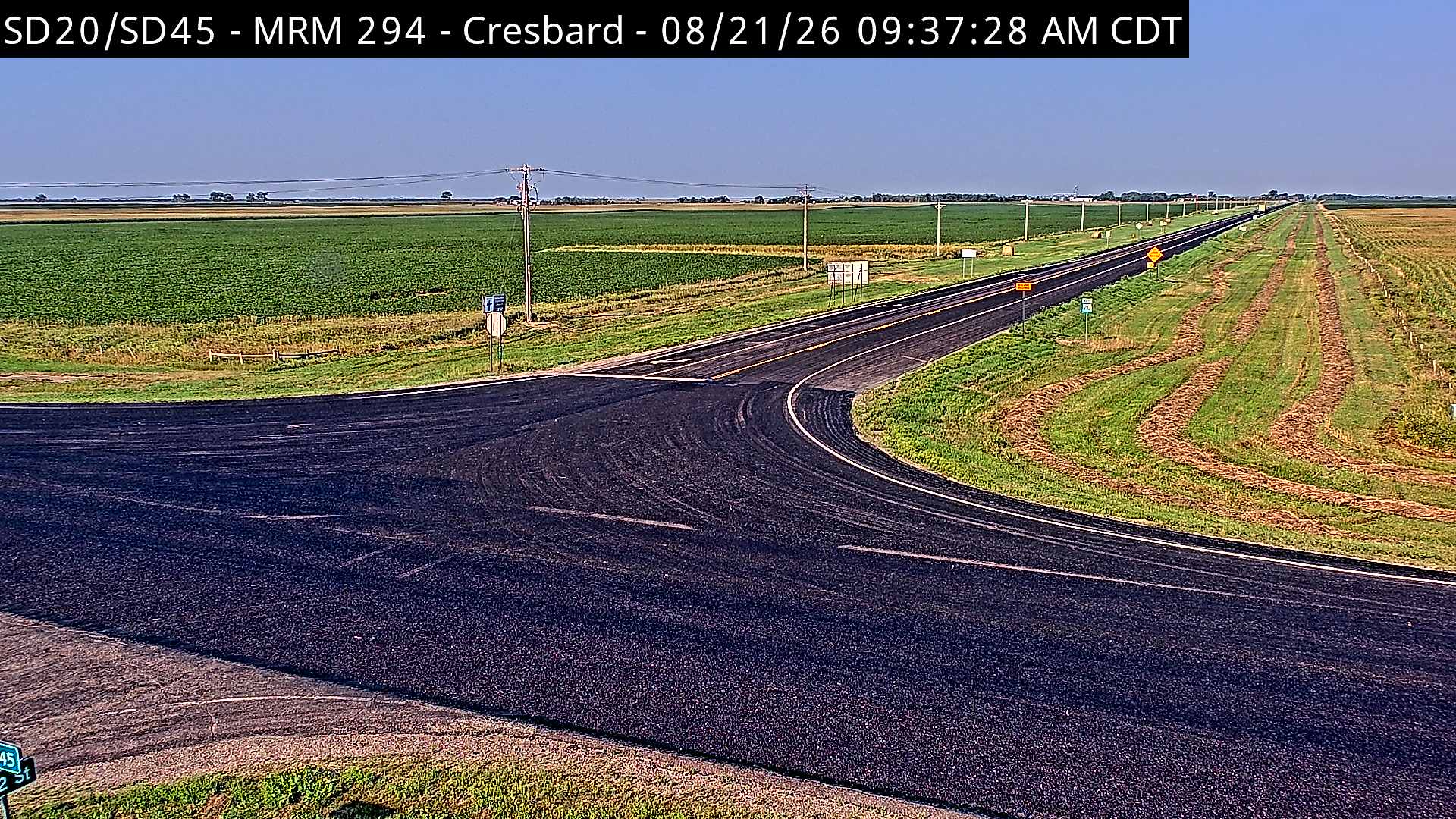 Webcam view of Cresbard, South Dakota on SD-20