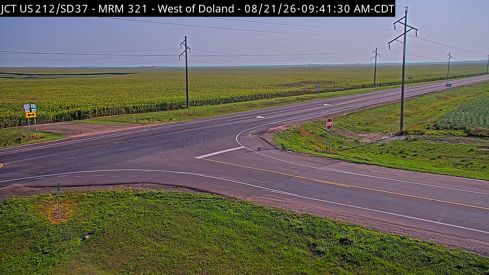 Webcam view of Doland, South Dakota on US-18