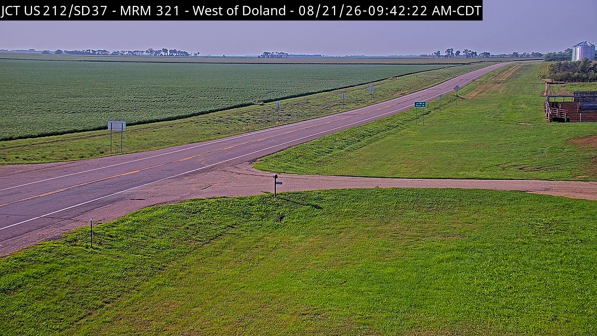 Webcam view of Doland, South Dakota on US-18