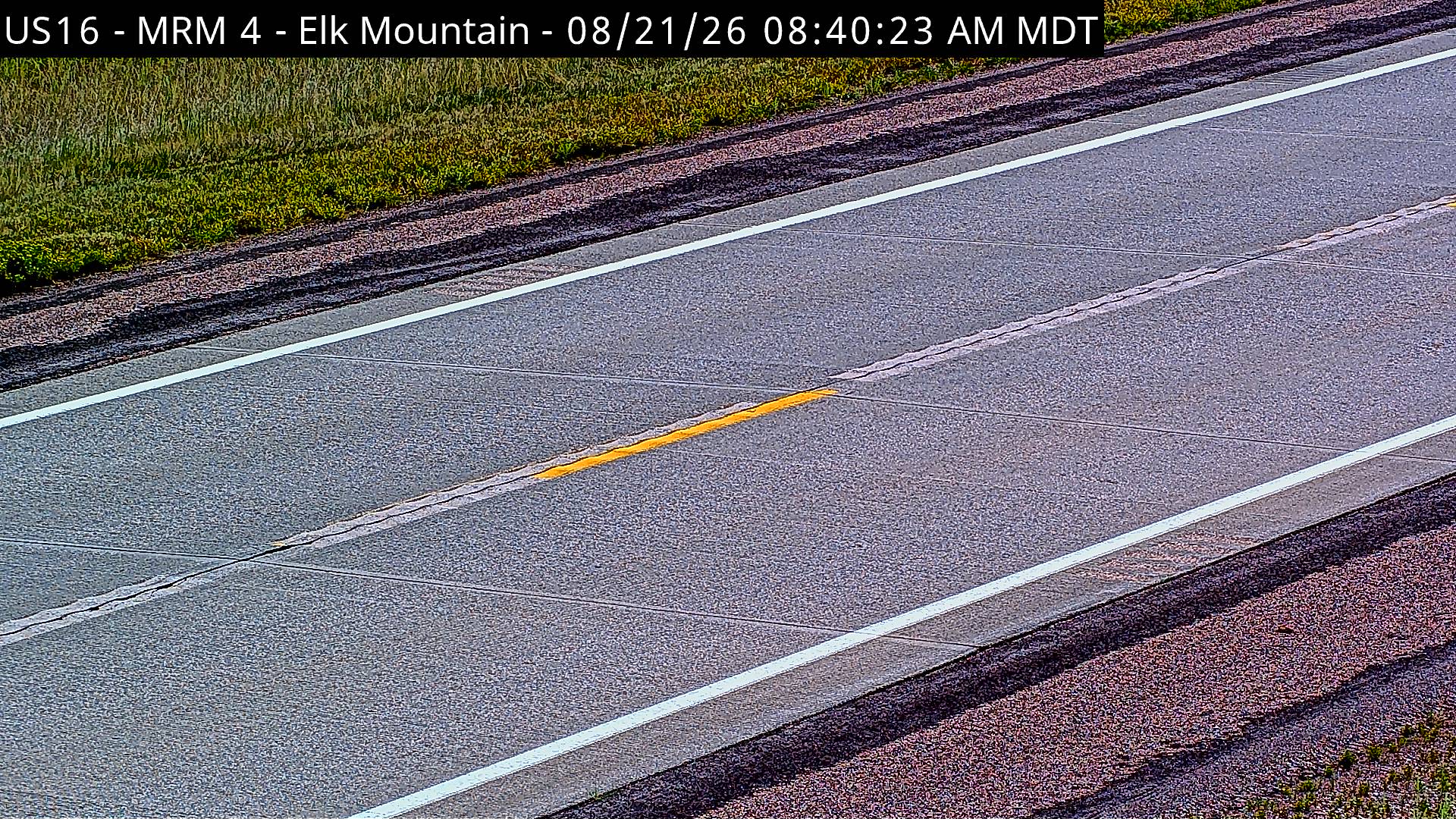 Webcam view of US-16 near Wyoming Border
