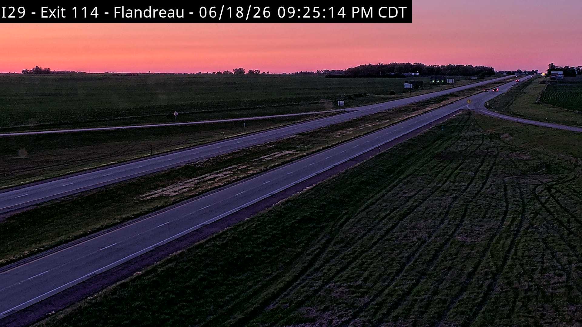 Flandreau Exit 114 — Camera Looking North