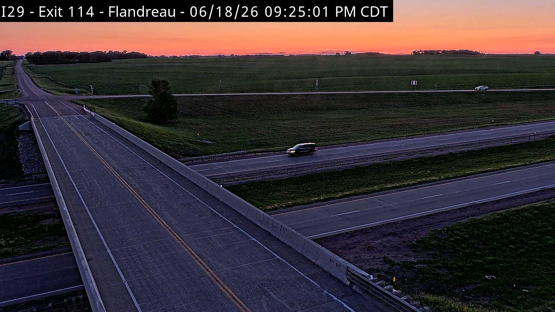 Flandreau Exit 114 — Camera Looking West