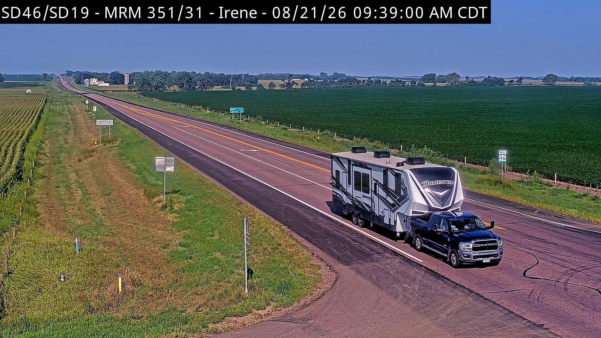 Webcam view of Irene, South Dakota on SD-46