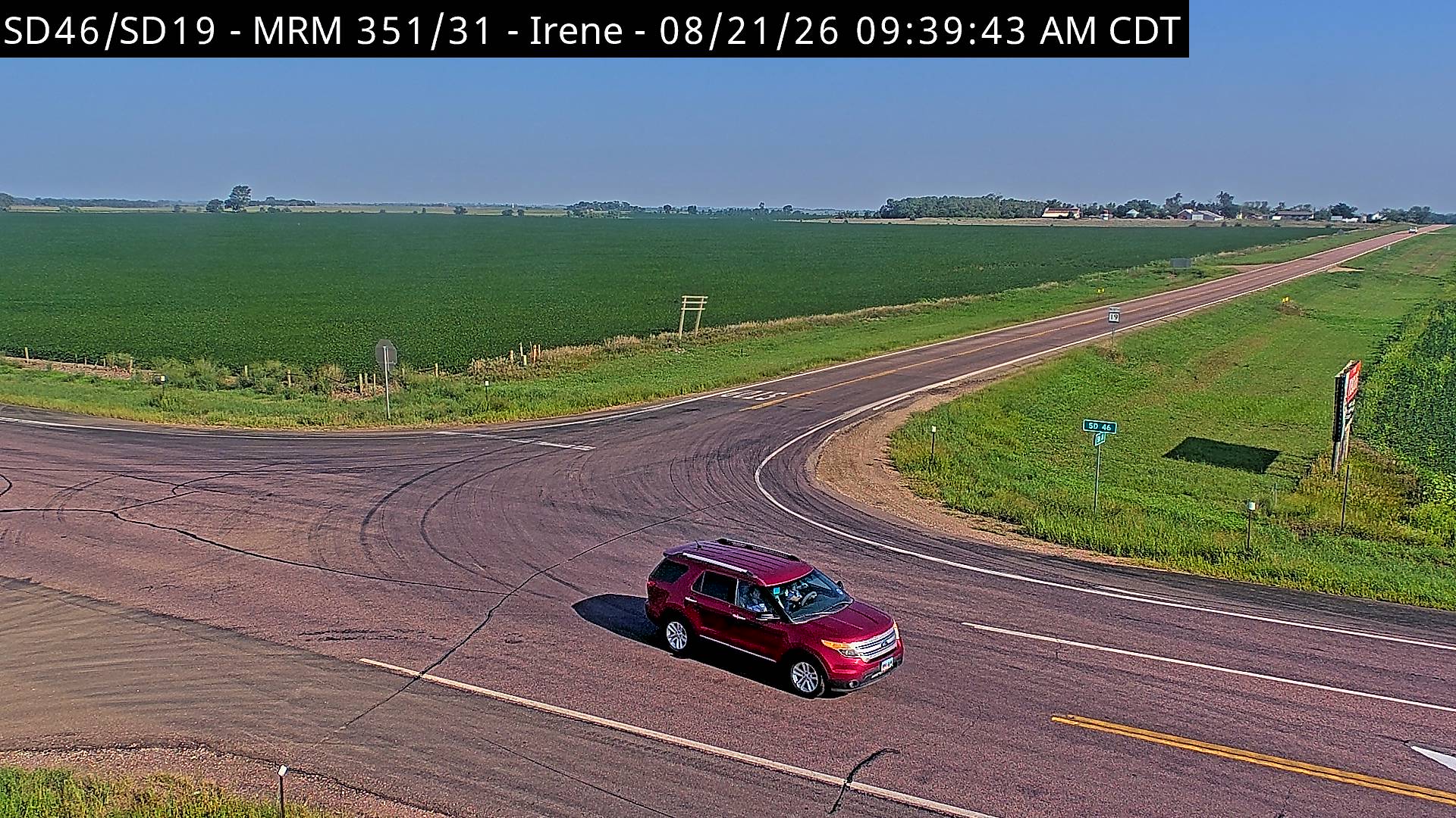 Webcam view of Irene, South Dakota on SD-46