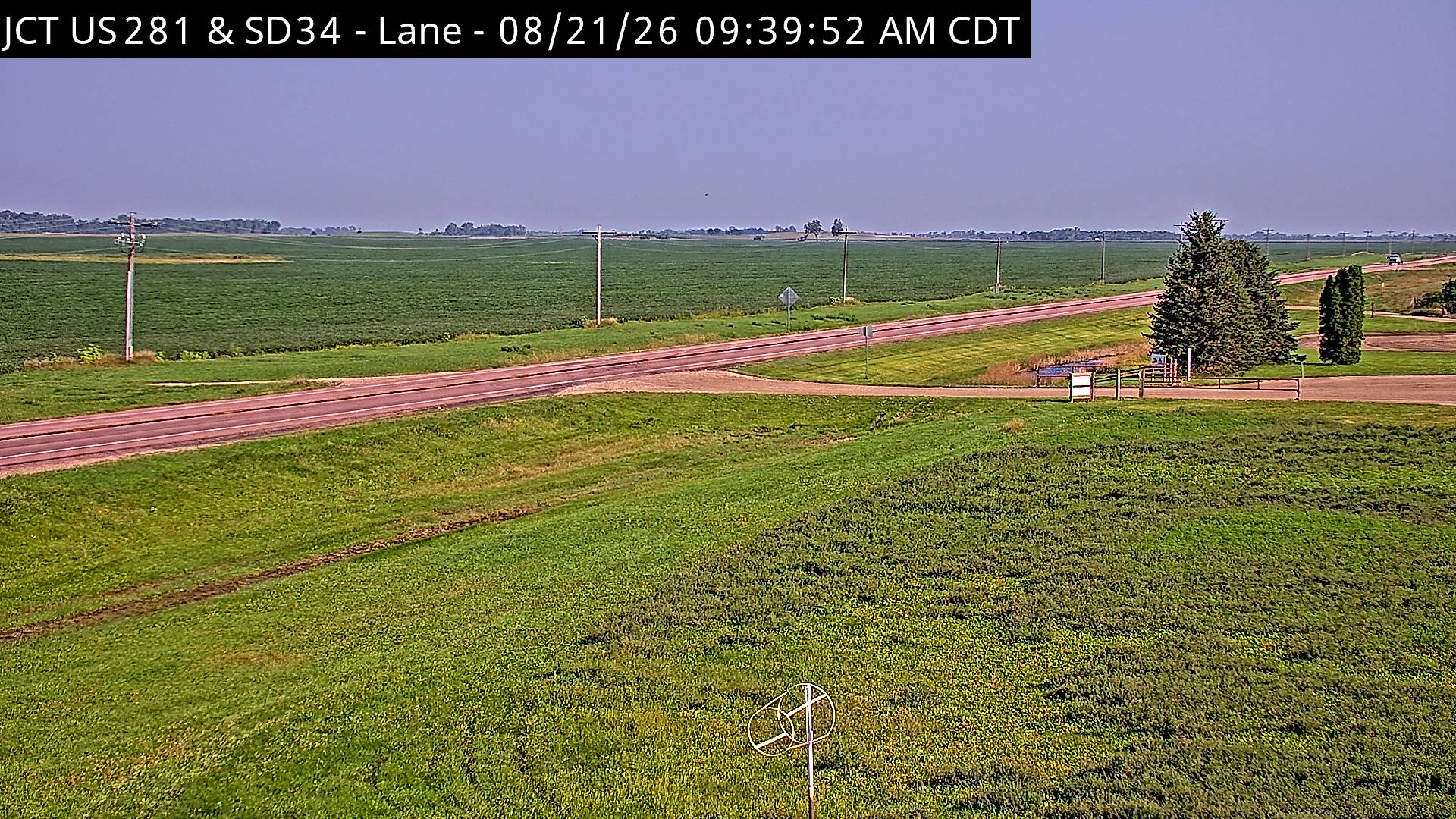 Webcam view of Lane, South Dakota on SD-34