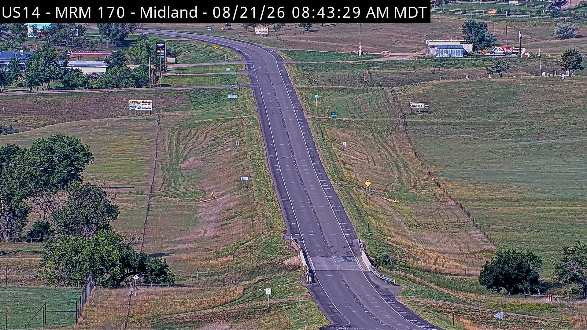 Webcam view US-14 near Midland, South Dakota