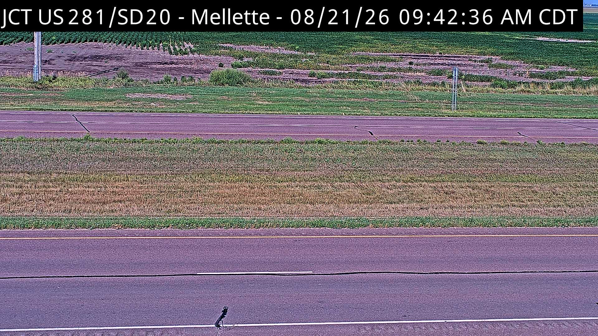 Webcam view of Mellette, South Dakota on US-281