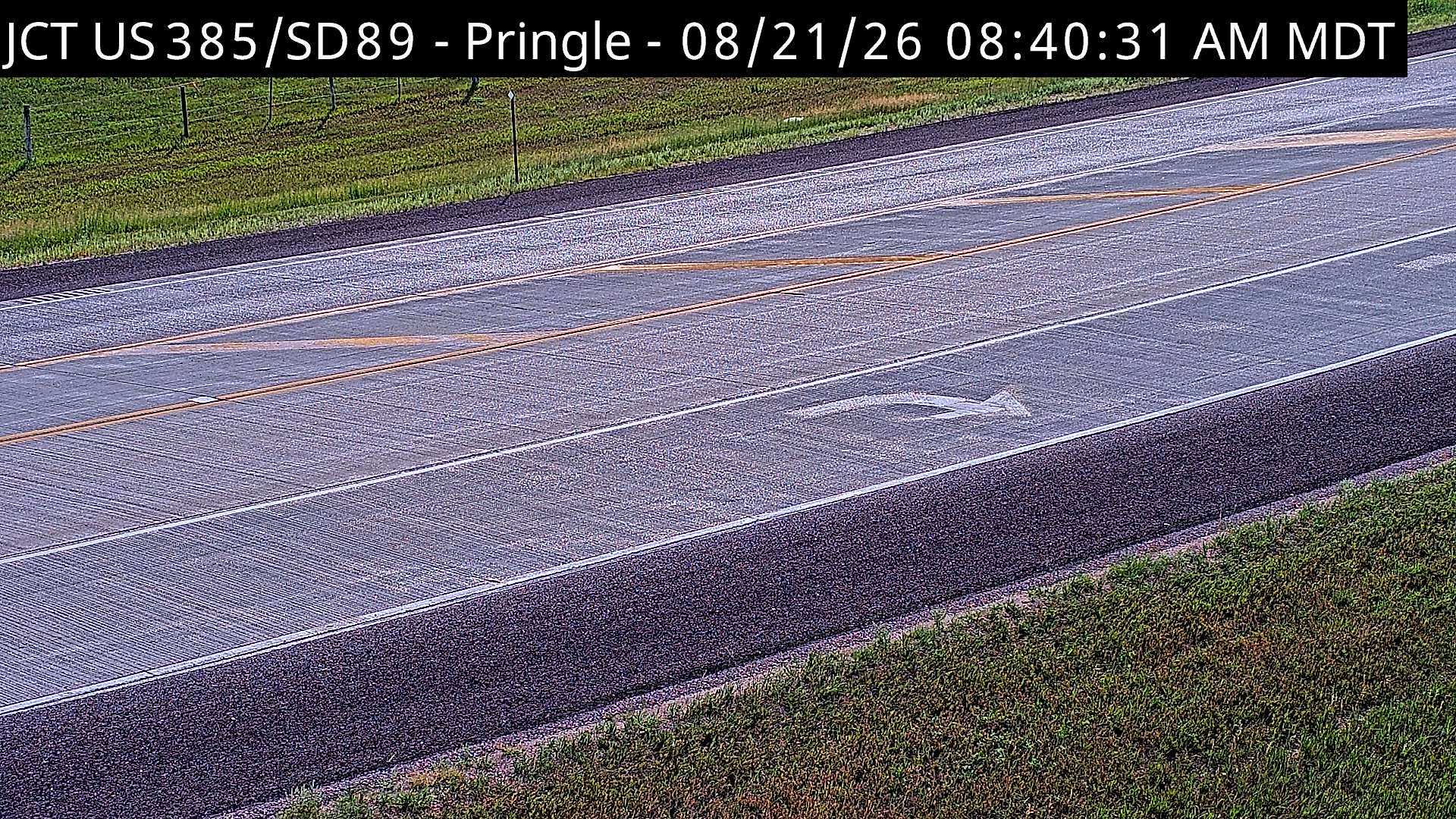 Webcam view of Pringle, South Dakota on US-385