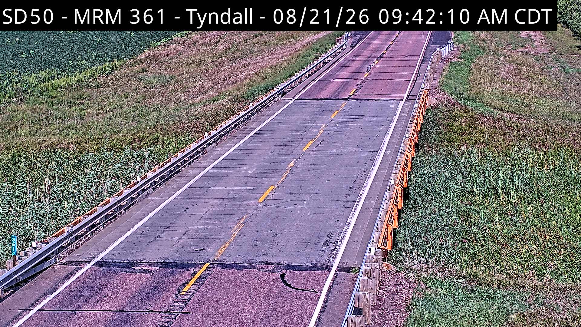 Webcam view of Tyndall, South Dakota on SD-50