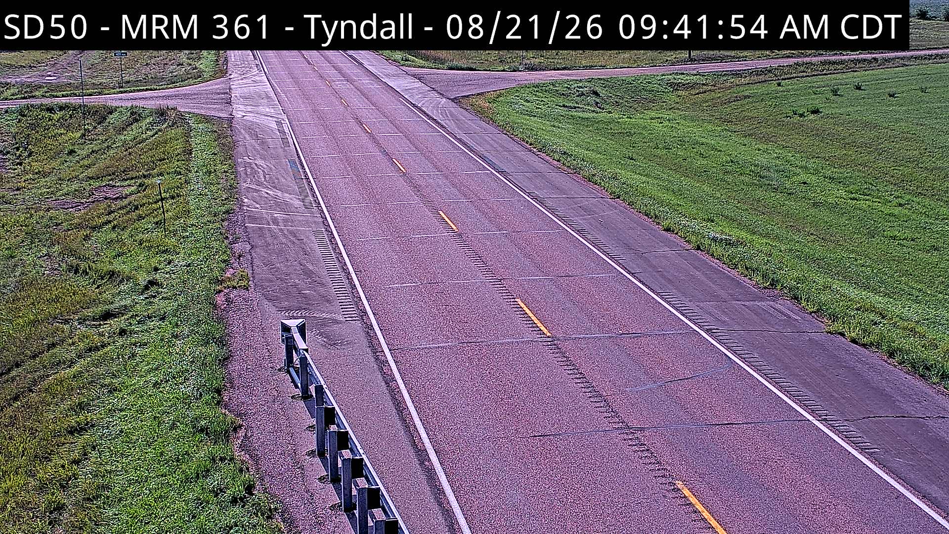 Webcam view of Tyndall, South Dakota on SD-50