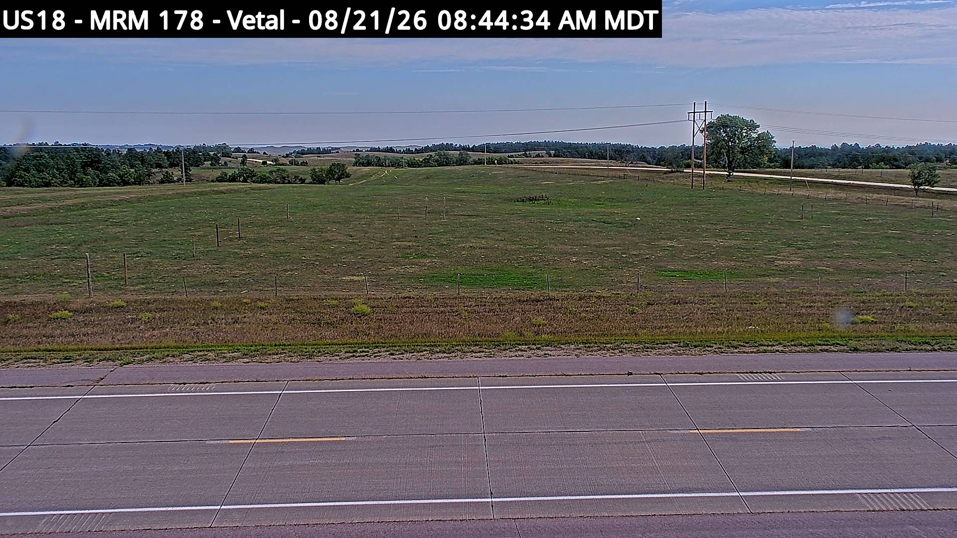 Webcam view of Vetal, South Dakota on US-18
