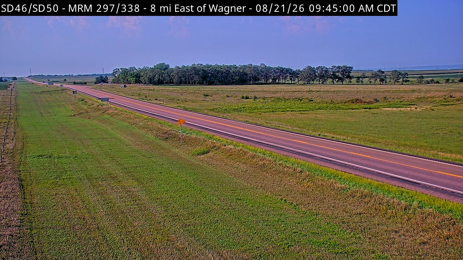 Webcam view of Wagner, South Dakota on SD-46
