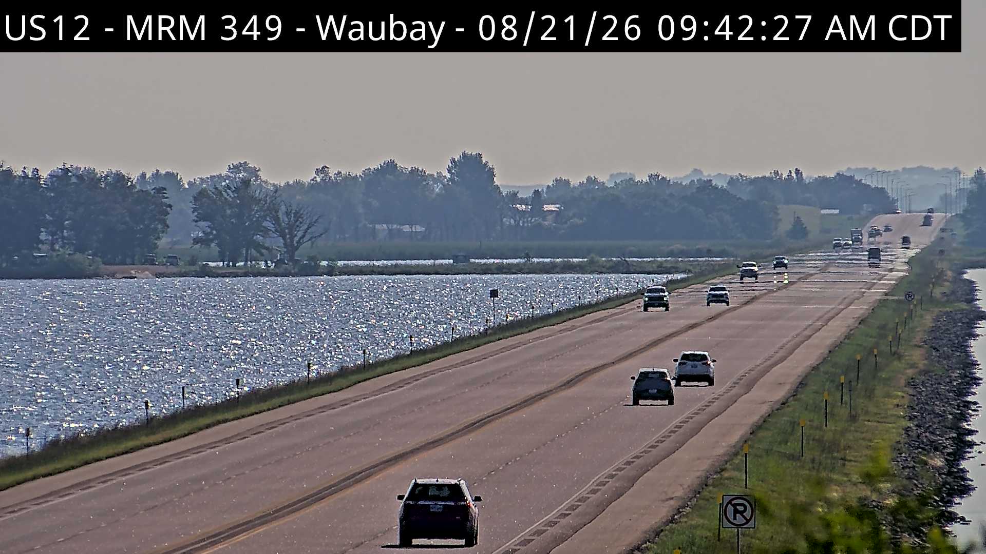 Webcam view of US-12 near Waubay, South Dakota