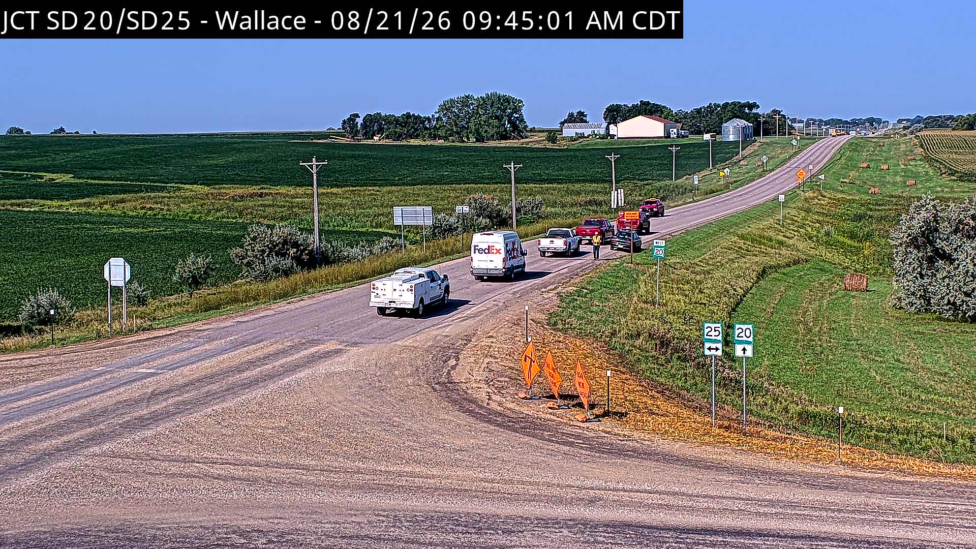 Webcam view of Wallace, South Dakota on SD-20
