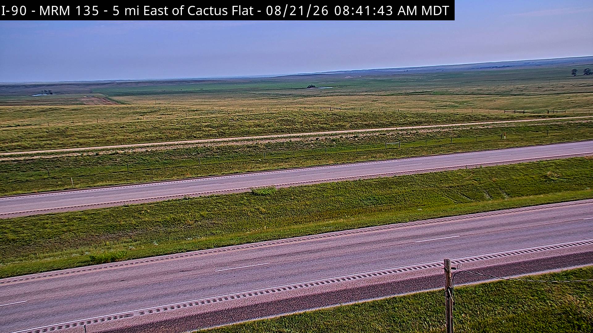 Webcam view of I-90 Near Cactus Flat, South Dakota
