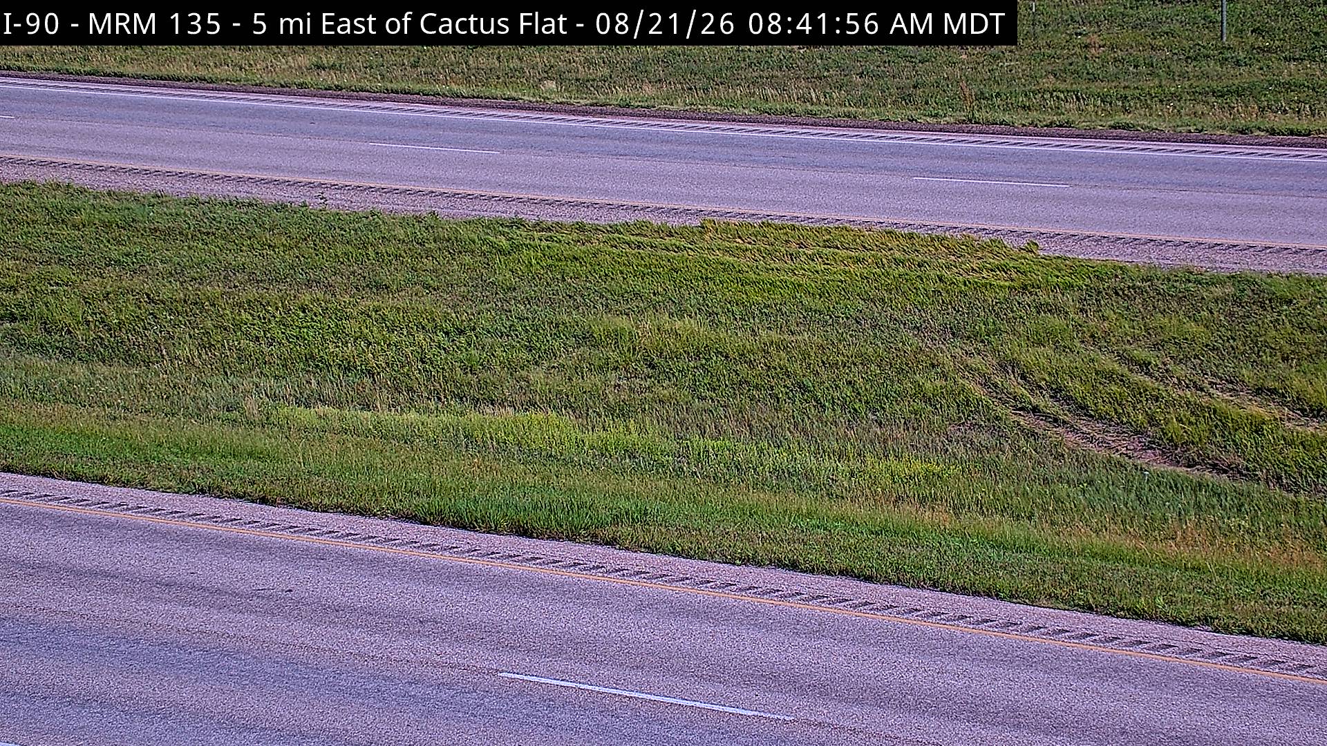 Webcam view of I-90 Near Cactus Flat, South Dakota