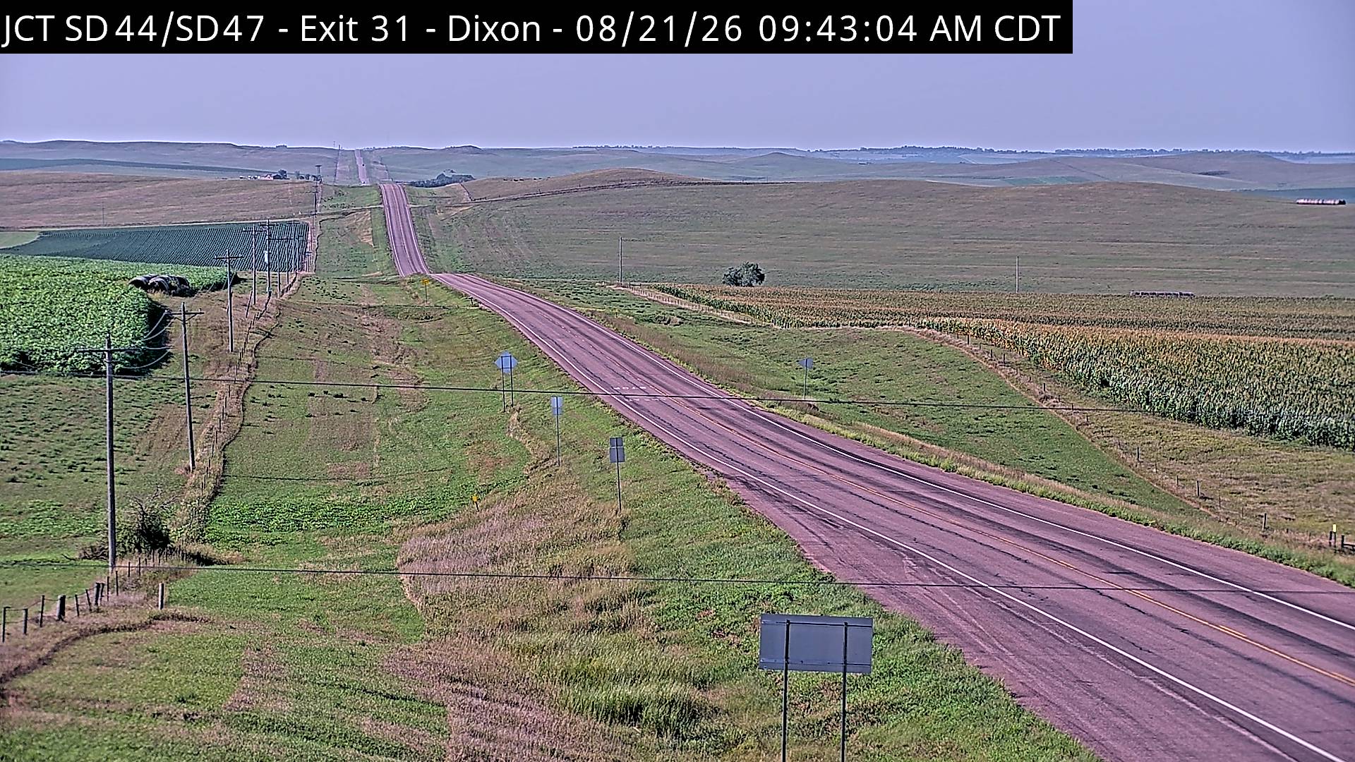 Webcam view of Dixon, South Dakota on SD-44