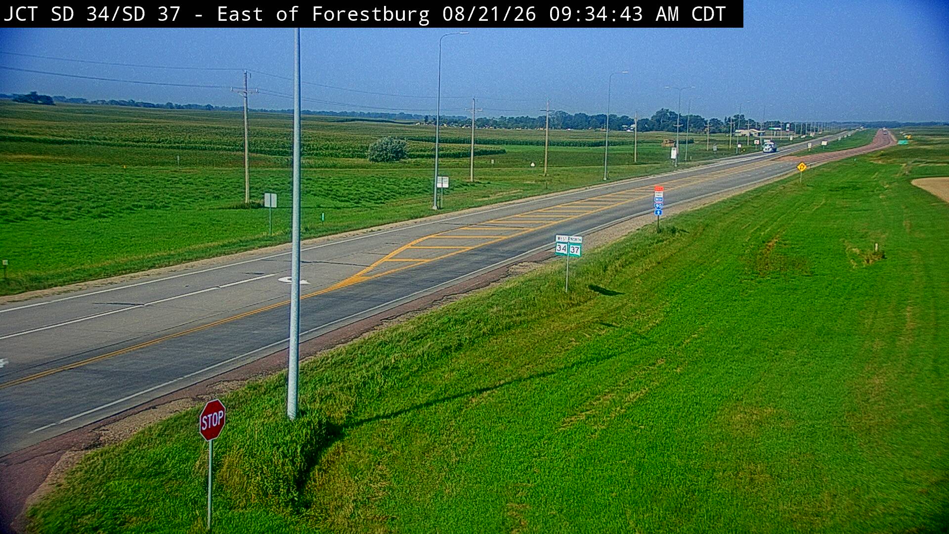 Webcam view of Forestburg, South Dakota on SD-34