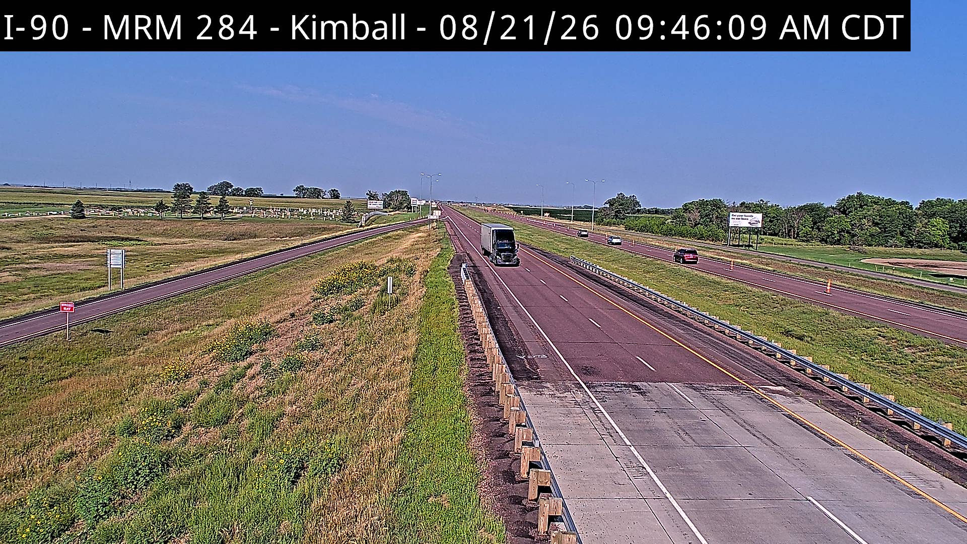 1-90 Webcam view of Kimball, South Dakota