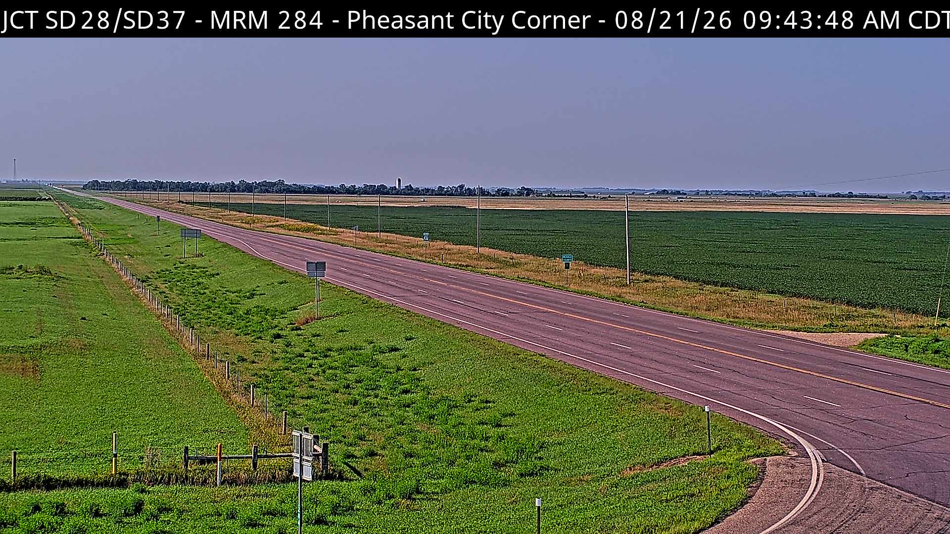 Webcam view of Pheasant City, South Dakota on SD-28